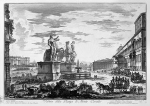 Vue de la Piazza di Monte Cavallo - Giovanni Battista Piranesi